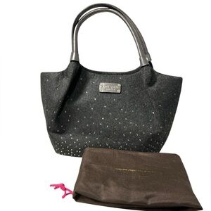 KATE SPADE Frosted Felt Rhinestones Brigette with Dustbag
